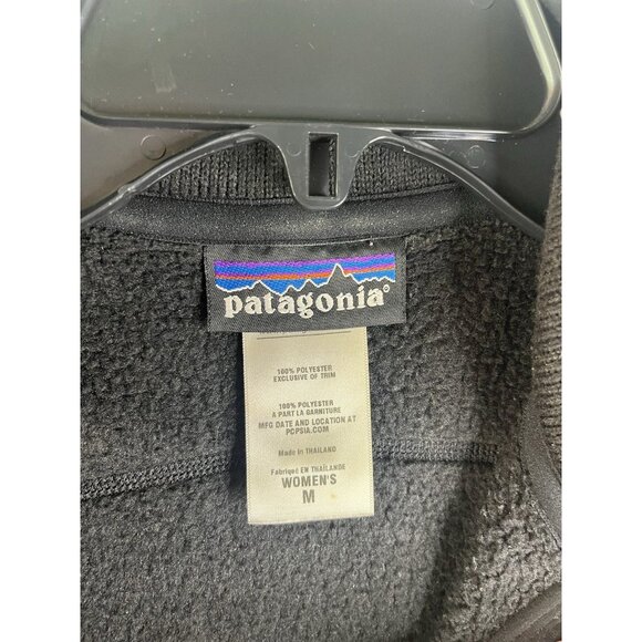 Patagonia Better Sweater Womens Medium Black Vest Full Zip Pockets Fleece Hiking - Picture 3 of 4